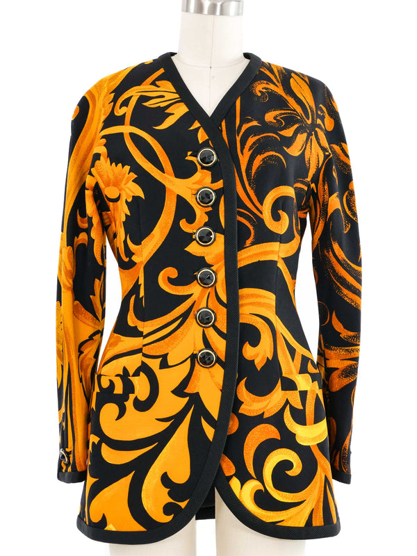 1991 Versace Abstract Printed Jacket