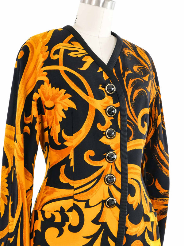 1991 Versace Abstract Printed Jacket