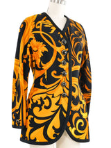 1991 Versace Abstract Printed Jacket