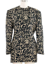 1980s Versace Printed Longline Blazer