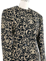 1980s Versace Printed Longline Blazer