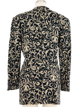 1980s Versace Printed Longline Blazer