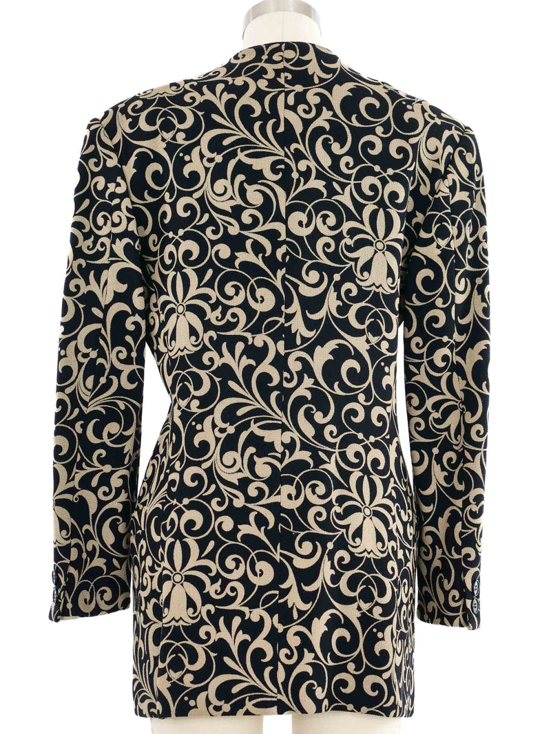 1980s Versace Printed Longline Blazer
