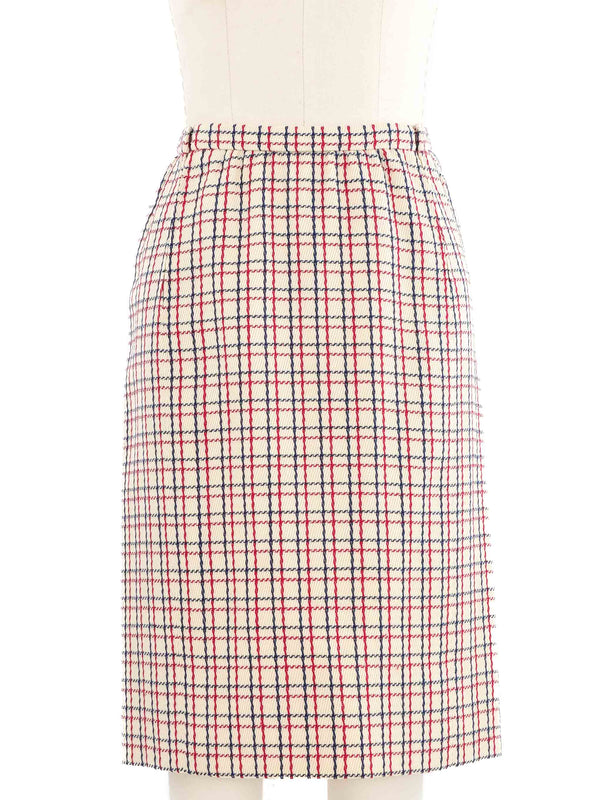 1960s Givenchy Checked Tweed Skirt Suit