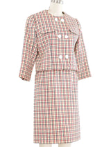 1960s Givenchy Checked Tweed Skirt Suit
