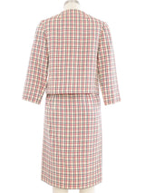 1960s Givenchy Checked Tweed Skirt Suit