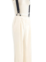 2008 Christian Dior Ivory Suspender Trousers
