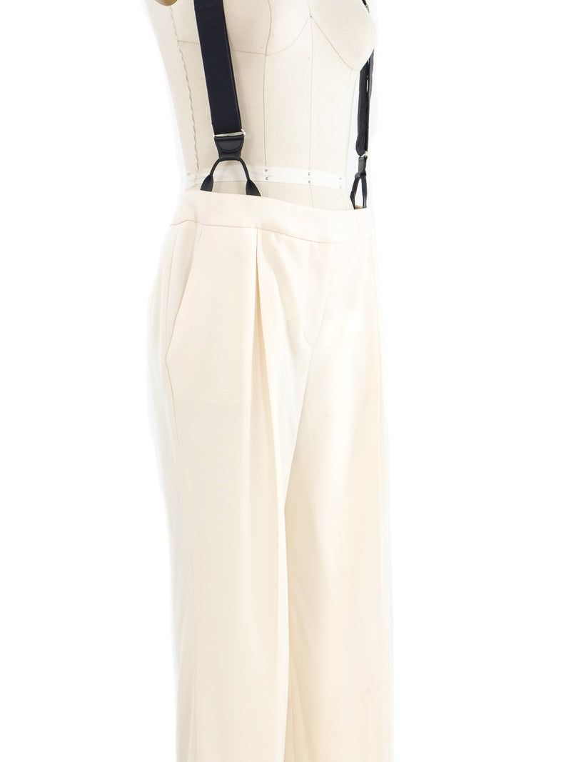 2008 Christian Dior Ivory Suspender Trousers
