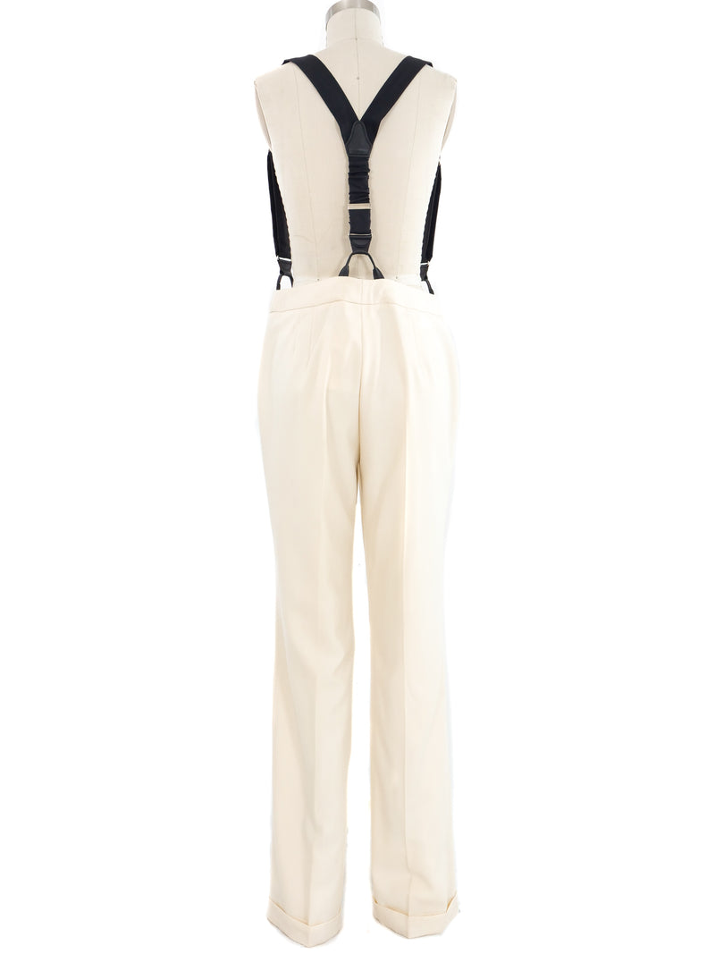 2008 Christian Dior Ivory Suspender Trousers