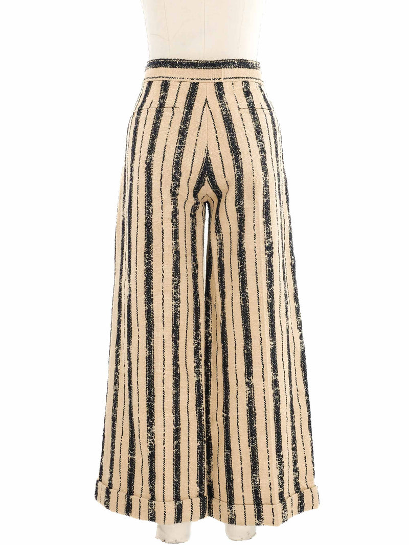 Christian Dior Striped Wide Leg Pants