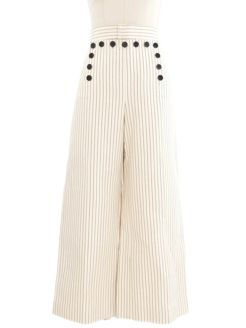 2021 Christian Dior Striped Sailor Pants