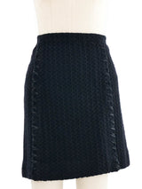 Adolfo Black Tweed Skirt Suit