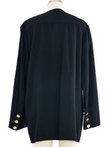 1989 Chanel Black Double Breasted Jacket
