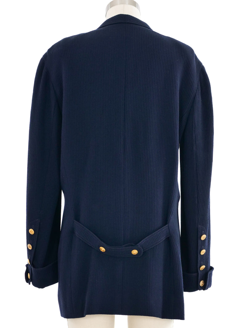 1994 Chanel Navy Knit Jacket