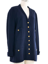1994 Chanel Navy Knit Jacket