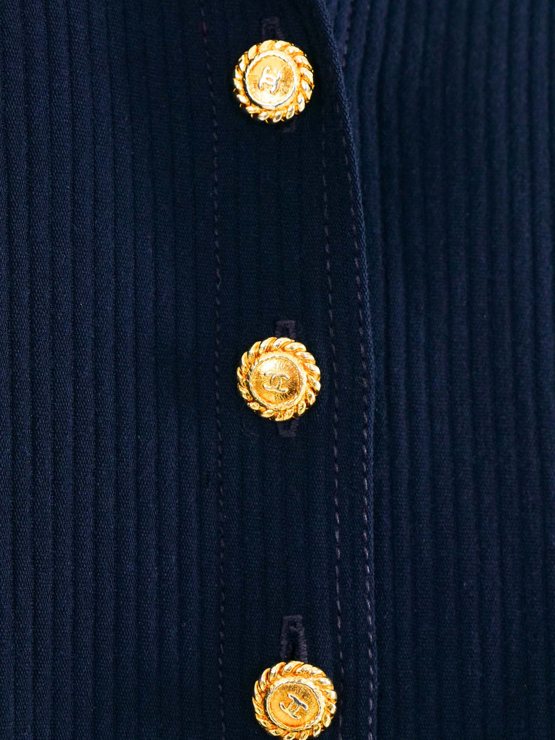 1994 Chanel Navy Knit Jacket