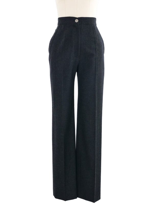 1999 Chanel Graphite Wool Trousers