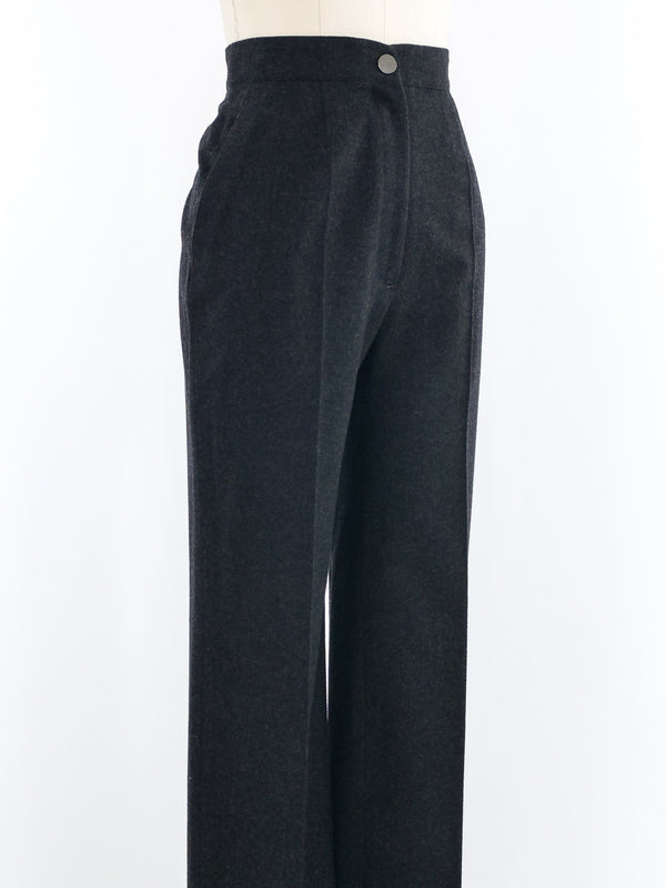 1999 Chanel Graphite Wool Trousers