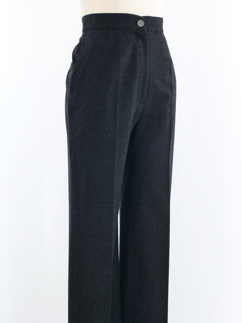 1999 Chanel Graphite Wool Trousers
