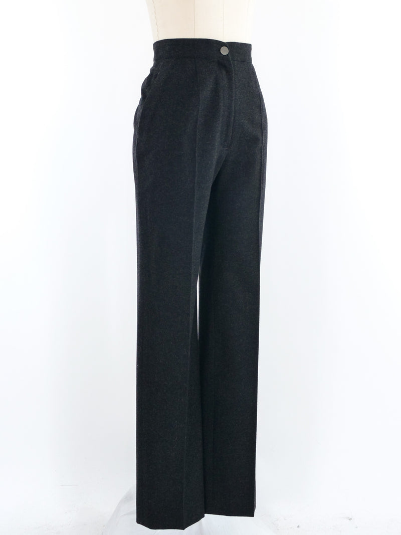 1999 Chanel Graphite Wool Trousers