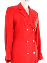 Escada Red Wool Coat Dress