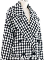Balmain Tweed Houndstooth Coat