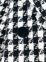 Balmain Tweed Houndstooth Coat