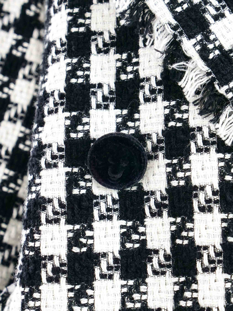 Balmain Tweed Houndstooth Coat