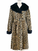 1970s Leopard Print Double Breasted Coat