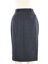 1995 Thierry Mugler Pinstripe Peplum Skirt Suit