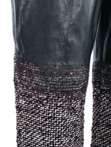 Chanel Tweed and Leather Trousers