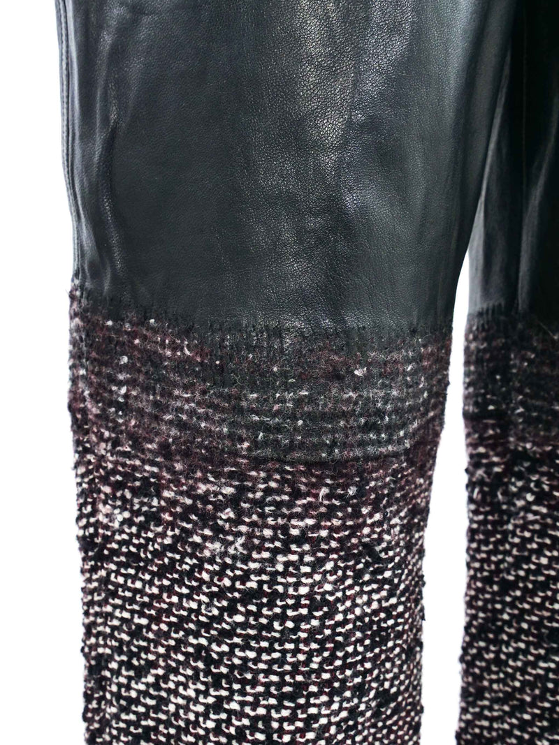 Chanel Tweed and Leather Trousers