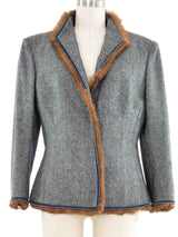 2005 Alexander McQueen Fur Trimmed Jacket