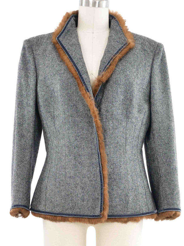 2005 Alexander McQueen Fur Trimmed Jacket