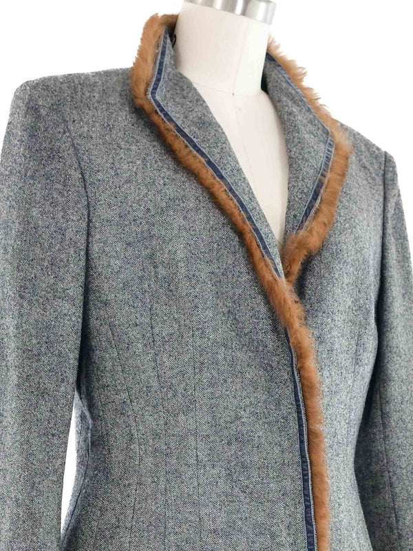 2005 Alexander McQueen Fur Trimmed Jacket