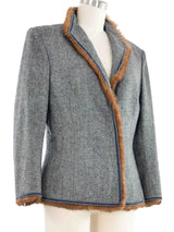 2005 Alexander McQueen Fur Trimmed Jacket