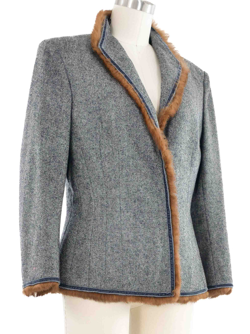 2005 Alexander McQueen Fur Trimmed Jacket