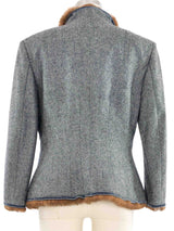 2005 Alexander McQueen Fur Trimmed Jacket
