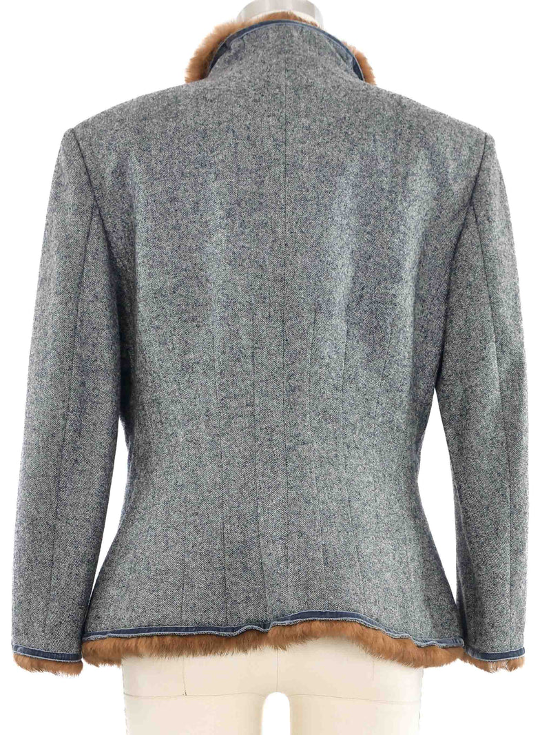 2005 Alexander McQueen Fur Trimmed Jacket
