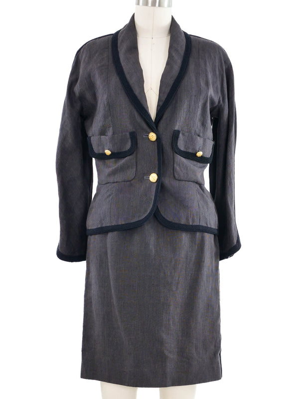 Chanel Braided Trim Skirt Suit