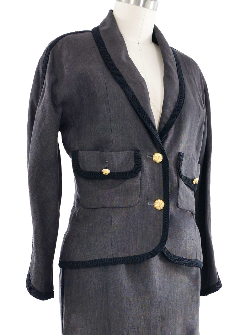 Chanel Braided Trim Skirt Suit