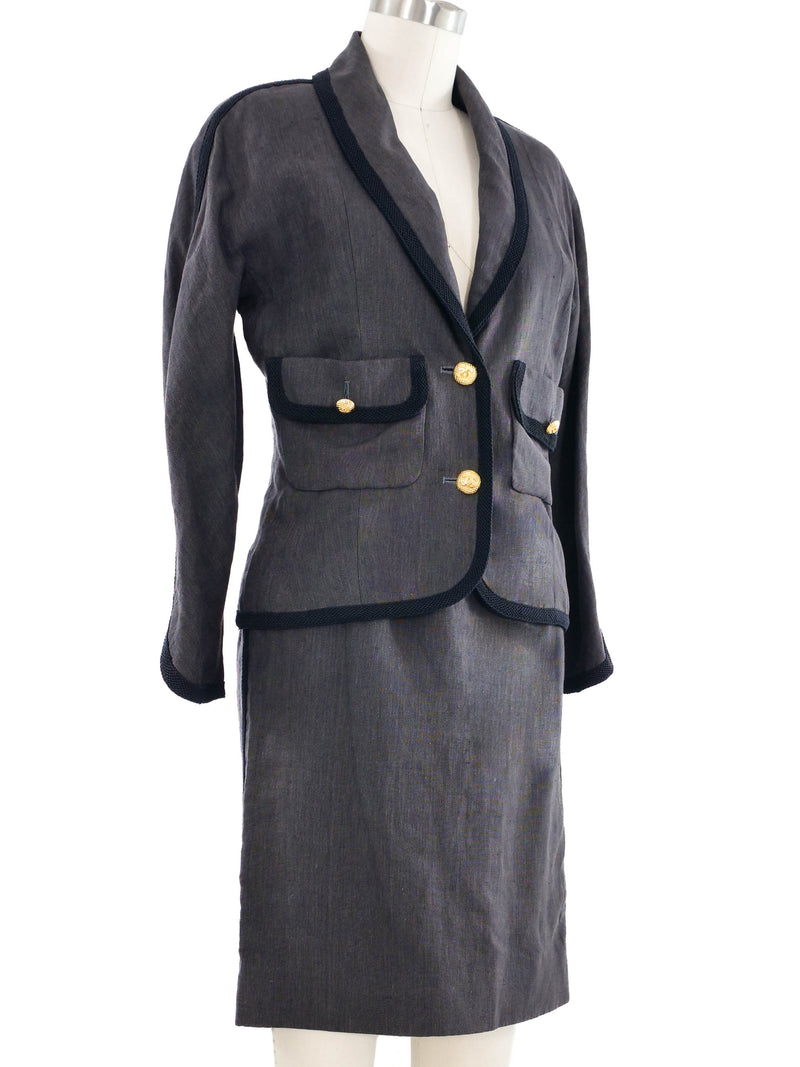 Chanel Braided Trim Skirt Suit