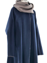 2007 Yeohlee Taupe and Navy Wool Coat Outerwear arcadeshops.com