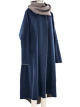 2007 Yeohlee Taupe and Navy Wool Coat Outerwear arcadeshops.com