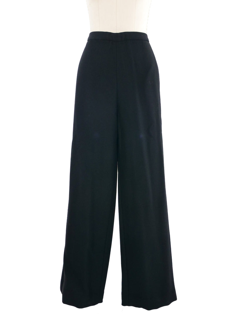 2002 Yeohlee Black Wide Leg Trousers Bottom arcadeshops.com