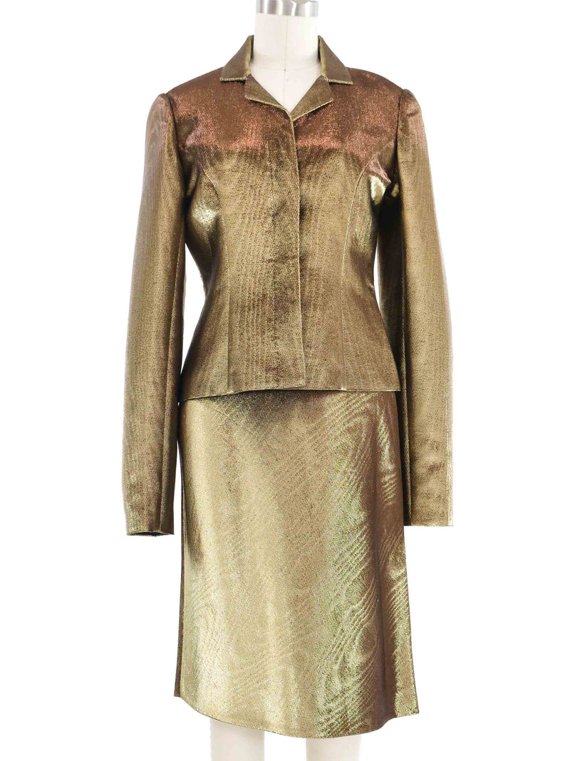 1997 Yeohlee Metallic Skirt Suit