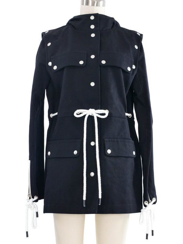 Courreges Snap Detailed Canvas Jacket Jacket arcadeshops.com