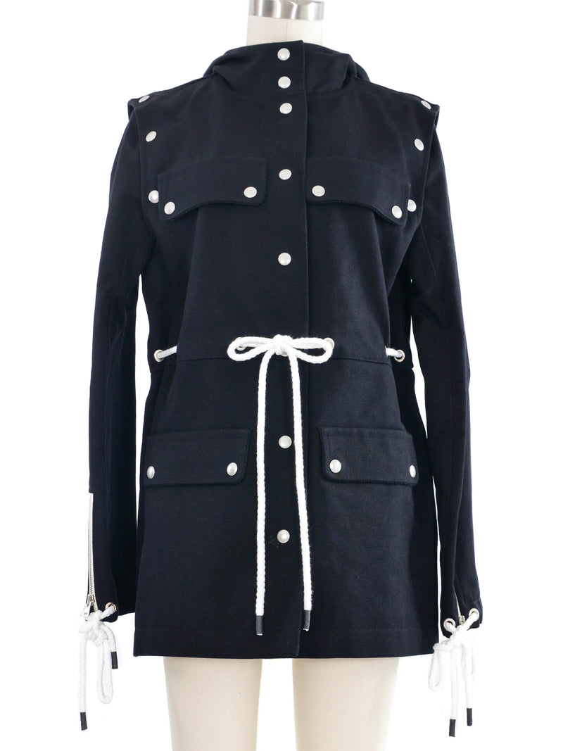 Courreges Snap Detailed Canvas Jacket Jacket arcadeshops.com