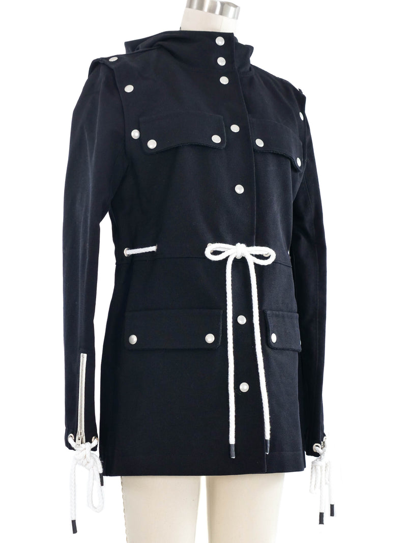 Courreges Snap Detailed Canvas Jacket Jacket arcadeshops.com