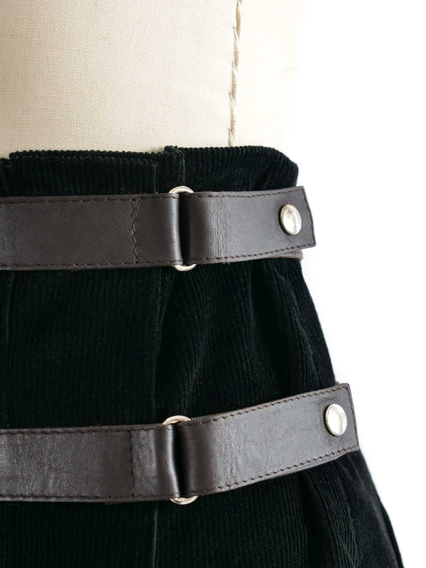 Miu Miu Corduroy Pleat Mini Skirt Bottom arcadeshops.com